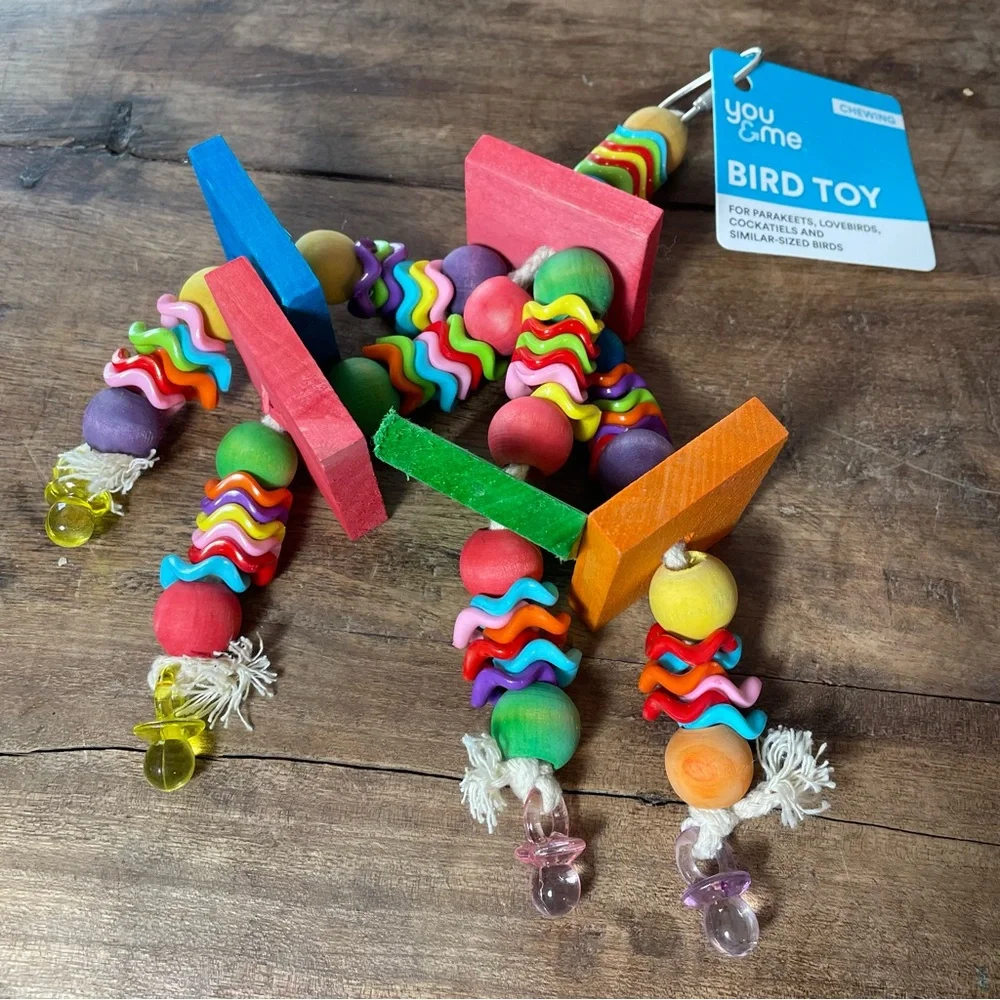 You & Me Bird Perch wood chewing toy parakeet cockatiel